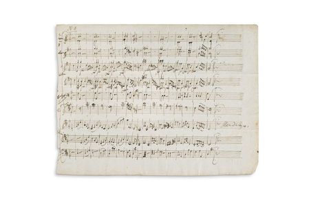 O partitură originală a lui Mozart, vândută la Paris pentru 372.500 de euro

