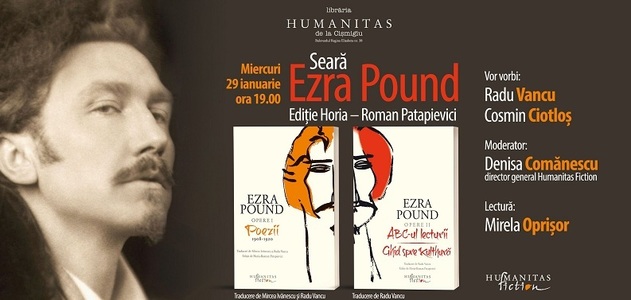 Două cărţi de Ezra Pound, poet inovator al secolului XX, prezentate într-un eveniment special la Bucureşti