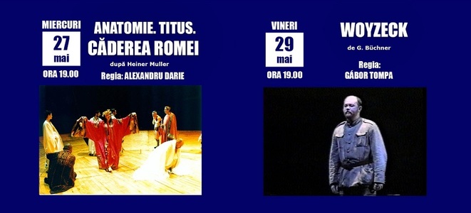 Spectacolele „Anatomie. Titus. Căderea Romei” şi „Woyzeck”, difuzate online de Teatrul „Bulandra”