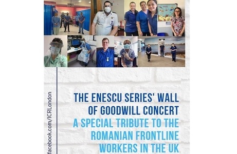 Primul concert din "Seria Enescu" de la Londra, dedicat medicilor români din prima linie în lupta cu pandemia