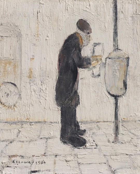„Man Searching in a Dustbin”