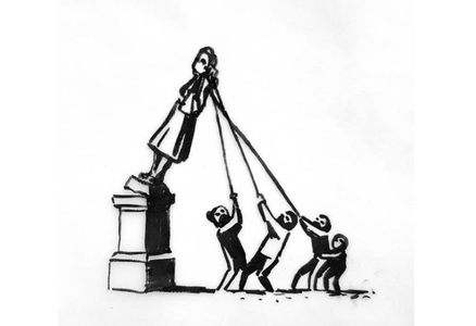 Banksy, idee artistică pentru soclul rămas gol după ce protestatarii au dat jos statuia din Bristol a unui negustor de sclavi