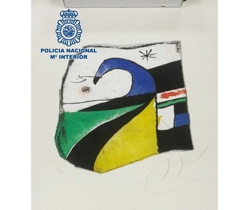 O lucrare a lui Joan Miró, dispărută anul trecut, a fost găsită de poliţia spaniolă la Londra