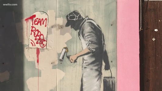 Două opere de Banksy, vandalizate la New Orleans