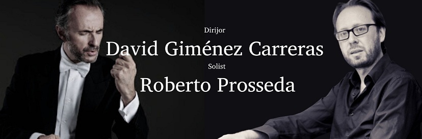 Dirijorul David Giménez Carreras şi pianistul Roberto Prosseda, în stagiunea online a Filarmonicii „George Enescu”
