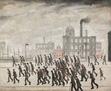 Tabloul "Going to the Match" al artistului britanic L.S. Lowry ar putea să fie adjudecat cu 4 milioane de lire sterline la Sotheby's