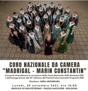 Corul Madrigal va susţine în Italia un concert dedicat Zilei Naţionale a României