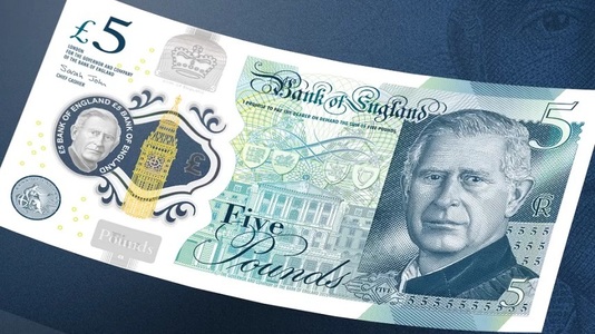 Primele bancnote cu efigia regelui Charles III, prezentate de Banca Angliei - FOTO
