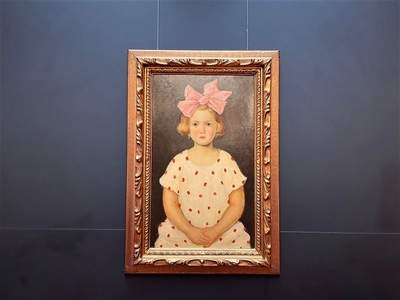 "Fetiţa cu fundiţă roz" de Nicolae Tonitza, adjudecat cu 110.000 de euro în prima parte a Licitaţiei de Primăvară - FOTO