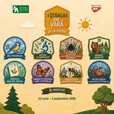 Şcoala de Vară la Antipa 2026 - Experimente, observaţii şi întâlniri cu cercetători, timp de opt săptămâni