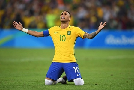 Neymar şi-a tatuat Rio-2016 şi inelele olimpice pe mâna stângă 