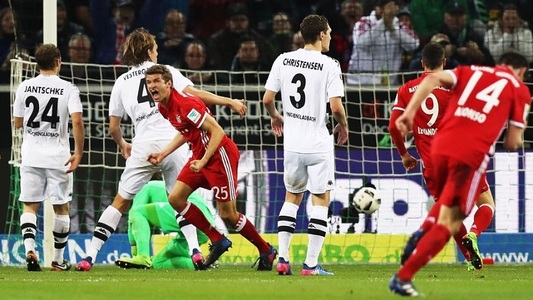 Thomas Muller a înscris la al 250-lea său meci în Bundesliga: Borussia Monchengladbach - Bayern Munchen, scor 0-1