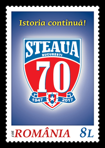 Timbru aniversar, cu ocazia împlinirii a 70 de ani de către CSA Steaua