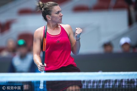 Turneul Campioanelor: Simona Halep o învinge pe Caroline Garcia, scor 6-4, 6-2, în primul meci din Grupa Roşie