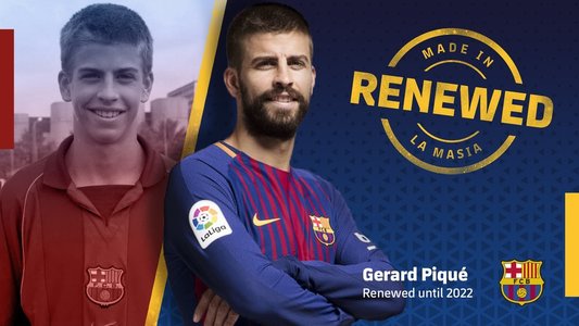 Gerard Pique îşi prelungeşte contractul cu FC Barcelona