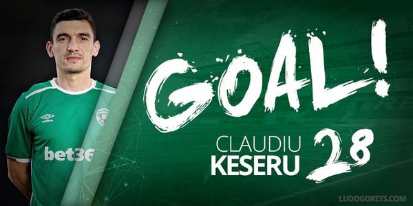 Claudiu Keşeru a marcat trei goluri pentru Ludogoreţ în play-off-ul campionatului Bulgariei