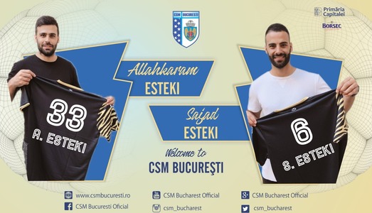 CSM Bucureşti i-a transefrat pe fraţii Allahkaram şi Sajad Esteki de la campioana Dinamo