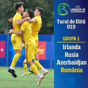 Echipa naţională U19, în grupă cu Irlanda, Rusia şi Azerbaidjan la Turul de Elită