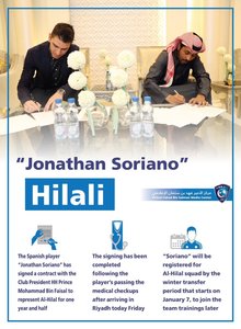 Atacantul spaniol Jonathan Soriano a semnat cu Al-Hilal