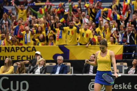 Simona Halep, după calificarea în semifinalele Fed Cup: “E minunat. Sunt foarte mândră de această echipă”. Jucătoarele s-au bucurat de victorie alături de fanii români – VIDEO