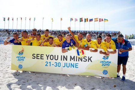 Naţionala de fotbal pe plajă a României, în grupă cu Belarus, Portugalia şi Elveţia la Jocurile Europene