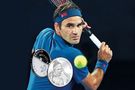 Roger Federer, primul elveţian în viaţă pentru care se emite o monedă cu efigia sa