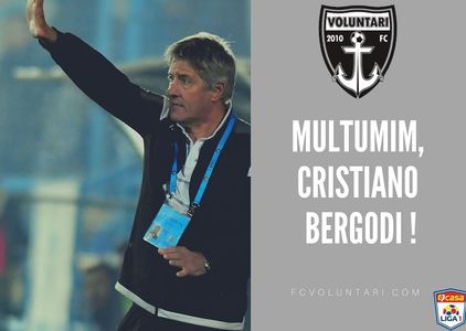 Cristiano Bergodi şi-a reziliat contractul cu FC Voluntari