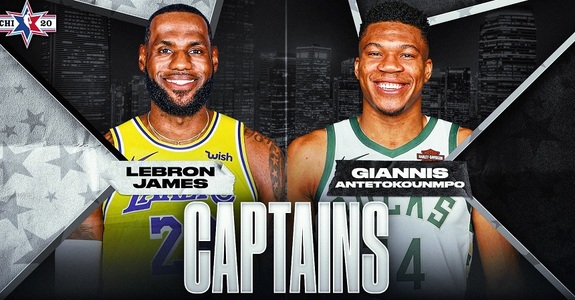NBA: LeBron James şi Giannis Antetokounmpo, din nou căpitanii celor două echipe la All Star Game