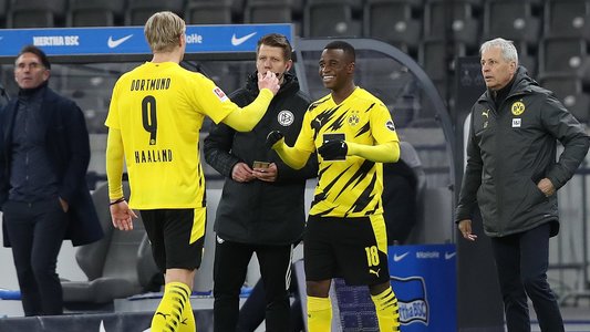 Haaland a înscris patru goluri în meciul Hertha Berlin – Borussia Dortmund, scor 2-5. Gazdele au condus cu 1-0
