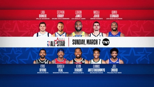 All Star Game NBA va avea loc la 7 martie. Componenţa echipelor