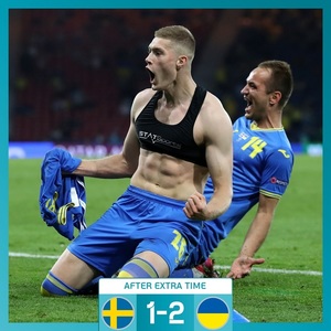 Ucraina s-a calificat în sferturile de finală ale Euro-2020 după ce a învins, cu 2-1, Suedia. Ucrainenii au marcat golul victoriei în minutul 120+1