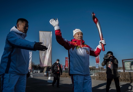 Ştafeta torţei olimpice a început la Beijing