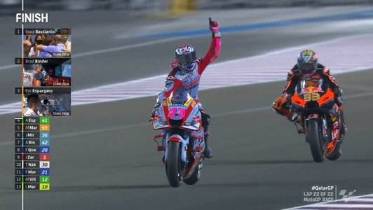 Italianul Enea Bastianini (Gresini Ducati) a câştigat Marele Premiu al Qatarului, prima etapă a CM de MotoGP