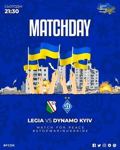 Dinamo Kiev a câştigat meciul amical cu Legia Varşovia din cadrul turneului caritabil din Europa