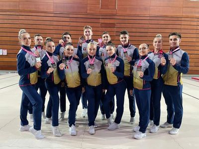 Gimnastică aerobică: România, vicecampioană mondială pe echipe, la Guimares