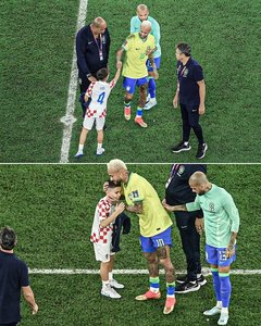 Neymar, în lacrimi după eliminarea în faţa Croaţiei, a fost consolat de fiul lui Perisici - VIDEO