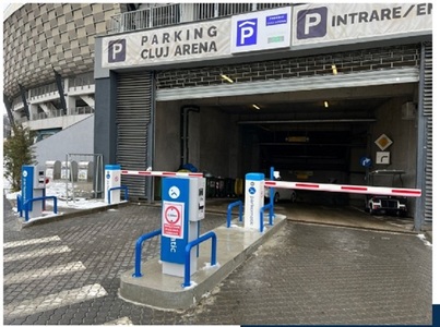 Cluj Arena: A fost pus în funcţiune noul sistem de parcaj din cadrul parcării subterane. Acesta citeşte automat numerele de înmatriculare