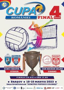 Volei masculin: SCMU Craiova – Arcada Galaţi, în finala Cupei României