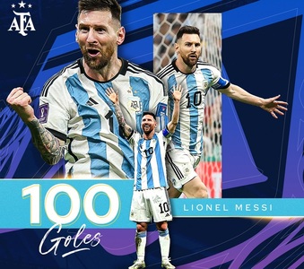 Messi a înscris trei goluri şi a depăşit pragul de 100 de reuşite pentru naţionala Argentinei