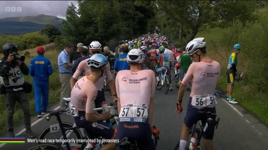 Cursa din cadrul Campionatului Mondial de Ciclism pe Şosea, întreruptă din cauza militanţilor ecologişti