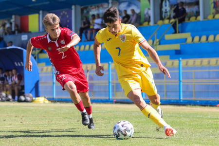 Naţionala U18 a României, învinsă de echipa similară a Republicii Moldova, scor 4-2, într-un meci amical