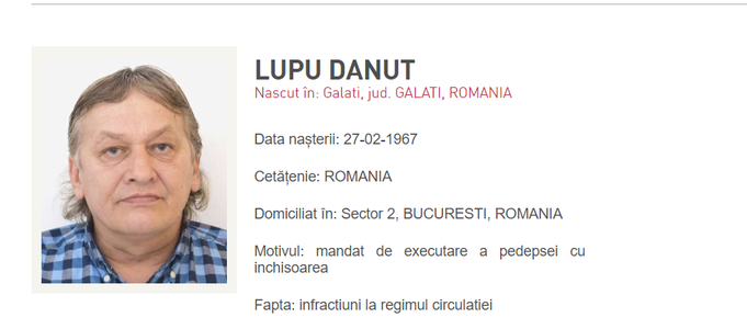 UPDATE - Dănuţ Lupu, condamnat la închisoare cu executare pentru conducerea unui vehicul fără permis de conducere  / El nu este în ţară şi a anunţat că revine la sfârşitul săptămânii / El a fost dat în urmărire