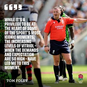 Arbitrul video al finalei CM de rugby, Tom Foley, se retrage din activitatea internaţională, după ce a primit ameninţări cu moartea. El a debutat în arbitrajul internaţional la un meci al României