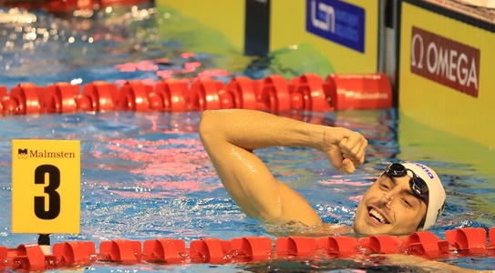 Campionatul European de Înot în bazin scurt: Andrei Ungur, medaliat cu bronz la 100 m spate