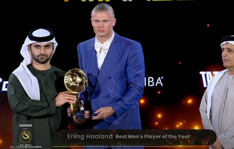 Globe Soccer Awards: Erling Haaland a fost ales cel mai bun jucător, Ronaldo a primit trei premii