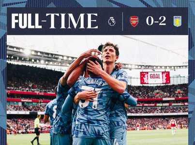 Premier League: Aston Villa s-a impus la Londra, cu Arsenal, cu goluri marcate pe final de meci, scor 2-0