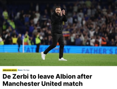 Roberto de Zerbi va pleca de la Brighton la finalul sezonului