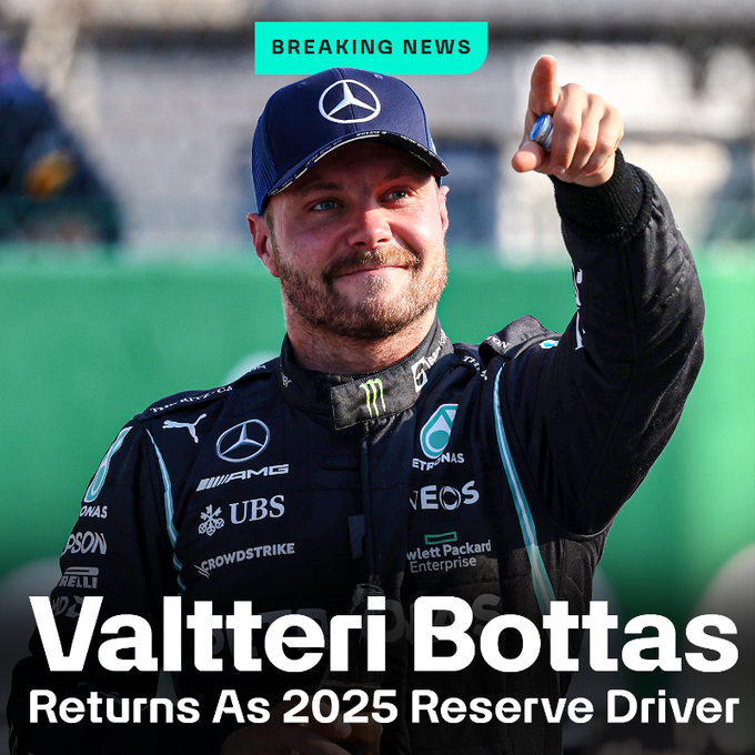 Valtteri Bottas revine la Mercedes ca pilot de rezervă în 2025 | sursa foto: News.ro