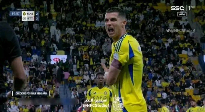 Cristiano Ronaldo, furios după ce coechipierul său Jhon Duran a fost eliminat la meciul dintre Al-Nassr şi Al-Ettifaq – VIDEO