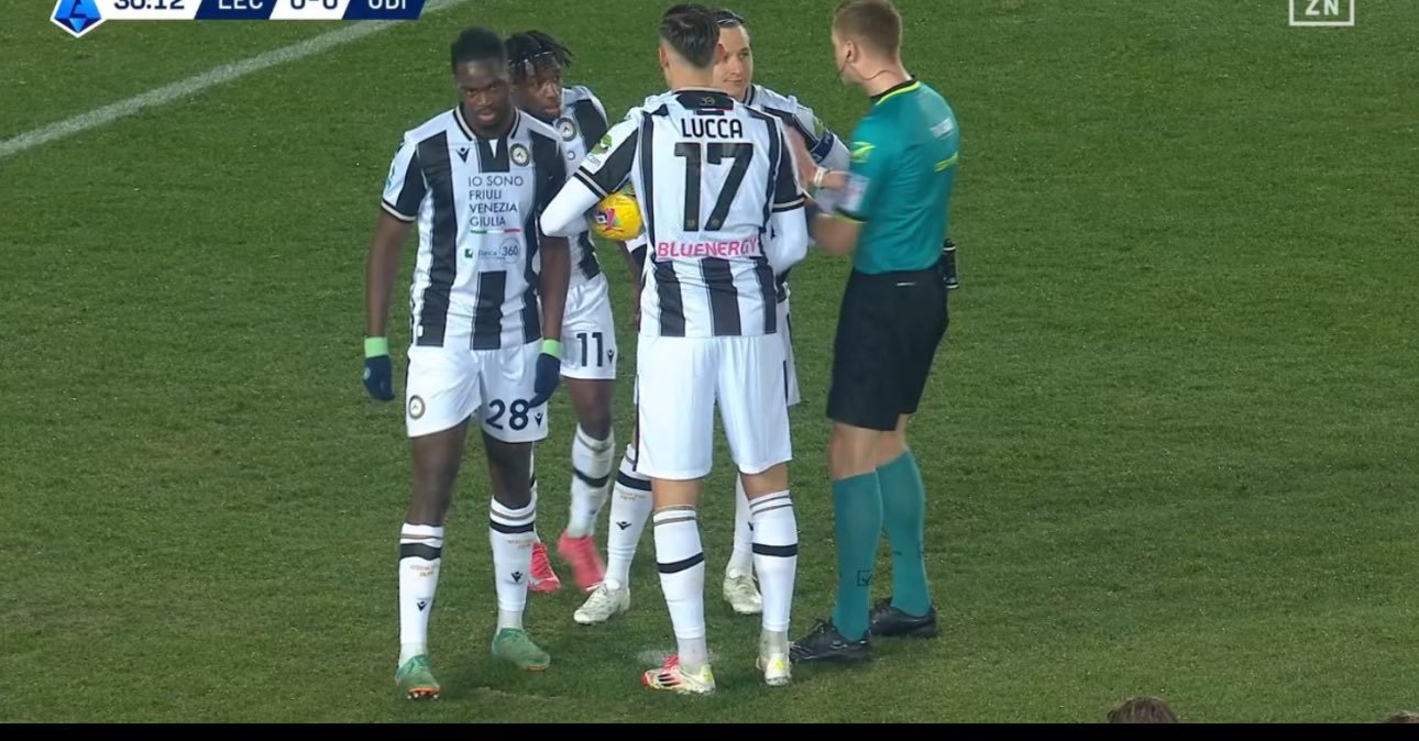 Serie A: „Penaltygate” la meciul Lecce – Udinese. Lorenzo Lucca a refuzat să-i dea mingea căpitanului Thauvin pentru a executa o lovitură de pedeapsă
